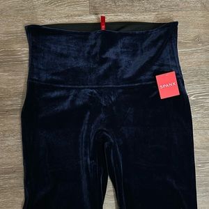NWT navy blue spanx velvet leggings